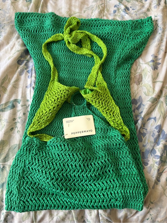 Peppermayo Dresses & Skirts - Green Summer Yatch Vacation Pepper mayo Haven Crochet Maxi Dress